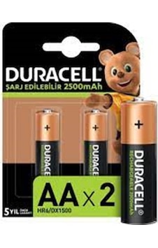 Duracell Kalem Pil 2500 Şarjlı (2Li)