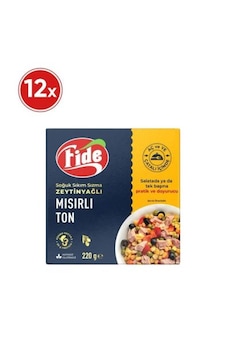 Fide Mısırlı Ton Soğuk Sıkım Sızma Zeytinyağlı 12 X 220 G