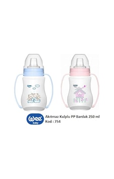 Wee Baby 754 Akıtmaz Kulplu PP Bardak 250 ml Wee Baby 754 Akıtmaz Kulplu PP Bardak 250 ml