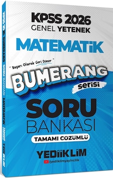Yediiklim Yayınları 2026 Kpss Genel Yetenek Bumerang Matematik Tamamı Çözümlü Soru Bankası