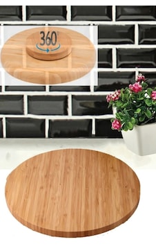 Tedar Bambu Döner Standlı 30 Cm Lüx Sunum Tabağ 28x28x3,5cm Royaleks-bls3030dbnr Najmaddin 6411267