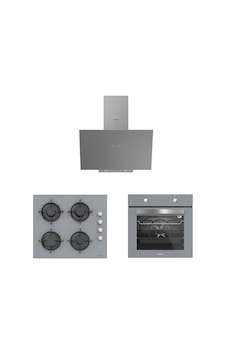 Silverline BO65E1S01 - CS5349S01 - 3481 Flam 60 Gri Ankastre Set Silverline BO65E1S01 - CS5349S01 - 3481 Flam 60 Gri Ankastre Set