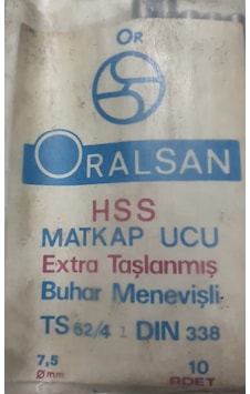 Matkap Ucu Hss Oralsan 7.5mm Matkap Ucu Hss Oralsan 7.5mm