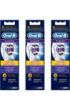 Oral-B 3D White Elektrikli Diş Fırçası Yedek Başlığı 3 x 4'lü Oral-B 3D White Elektrikli Diş Fırçası Yedek Başlığı 3 x 4'lü