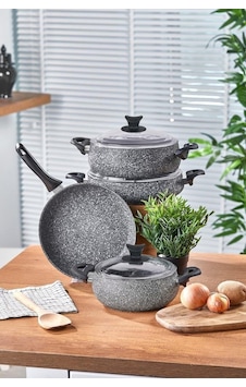 Taç Mastercook Tombik 7 Parça Seti Gri