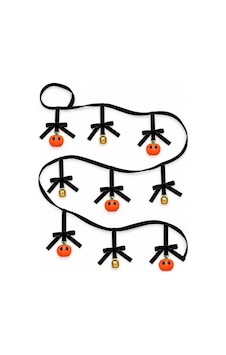 Halloween Balkabağı Ve Çan Figürlü Siyah Fiyonklu Dekoratif Süs Zinciri Cadılar Bayramı Kapı, Duvar Ve Parti Süsü Siyah - 938615301 Halloween Balkabağı Ve Çan Figürlü Siyah Fiyonklu Dekoratif Süs Zinciri Cadılar Bayramı Kapı, Duvar Ve Parti Süsü Siyah - 938615301