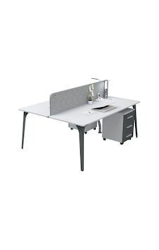 Uzay Ofis Sharp İkili Çalışma Masası - 140 Cm Renksiz Uzay Ofis Sharp İkili Çalışma Masası - 140 Cm Renksiz