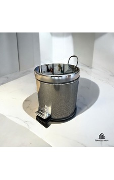 İsaoğlu Yapı Banyo Çöp Kovası Krom Pedallı Kova Paslanmaz Çelik Modern Tasarım Gri İsaoğlu Yapı Banyo Çöp Kovası Krom Pedallı Kova Paslanmaz Çelik Modern Tasarım Gri