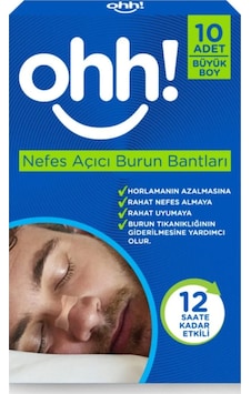 Ohh 12 Saate Kadar Etkili Burun Bandı 10'lu