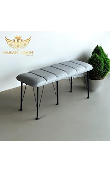 By Hakan Aşkın Siyah Metal Ayaklı Line Style 2025 Babyface Puf & Bench Açık Gri By Hakan Aşkın Siyah Metal Ayaklı Line Style 2025 Babyface Puf & Bench Açık Gri