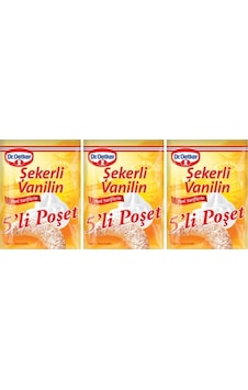 Şekerli Vanilin 5'li Paket 3 Adet Toplam 15 Adet Şekerli Vanilin 5'li Paket 3 Adet Toplam 15 Adet