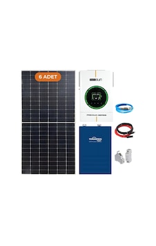 Yapısolar 6 Kw Lityum Akülü Monofaze Solar Enerji Paketi