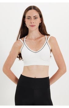 Tudors Kadın Slim Fit Dar Kesim Çapraz Bağlamalı Askılı V Yaka Beyaz Crop-52790 Tudors Kadın Slim Fit Dar Kesim Çapraz Bağlamalı Askılı V Yaka Beyaz Crop-52790