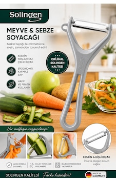 Solingen Meyve Sebze Soyacağı Paslanmaz Çelik Profesyonel Soyacak Gri Solingen Meyve Sebze Soyacağı Paslanmaz Çelik Profesyonel Soyacak Gri