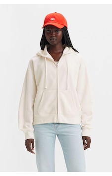 Levi's Everyday Zip Sugar Swizzle Beyaz Kadın Hoodie-9415 Beyaz Levi's Everyday Zip Sugar Swizzle Beyaz Kadın Hoodie-9415 Beyaz