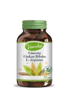 Voonka Ginseng Ginkgo Biloba L-Arginine 32 Kapsül Voonka Ginseng Ginkgo Biloba L-Arginine 32 Kapsül