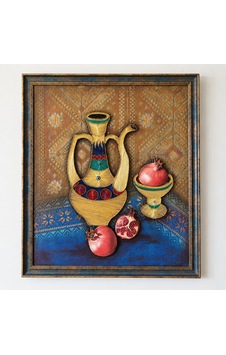 İbrik Ve Nar Filografi Tablo 61x71 Cm İbrik Ve Nar Filografi Tablo 61x71 Cm