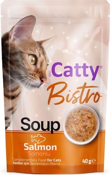 Catty Bistro Somonlu Kedi Çorbası 40 Gr Catty Bistro Somonlu Kedi Çorbası 40 Gr