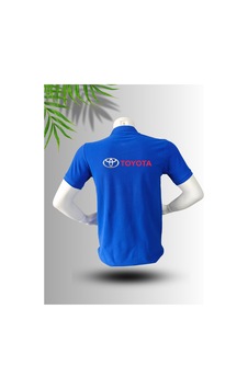 Frooy Toyota Logo Baskılı Polo Yaka Pamuklu T-shirt Mavi Frooy Toyota Logo Baskılı Polo Yaka Pamuklu T-shirt Mavi