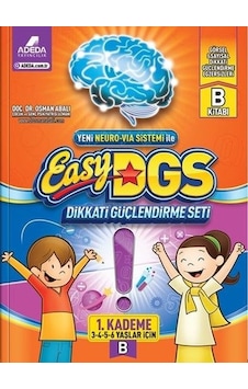 Easy Dikkati Güçlendirme Seti 1.Kademe 3-6 Yaş B Kitabı - Osman Abalı - Adeda Easy Dikkati Güçlendirme Seti 1.Kademe 3-6 Yaş B Kitabı - Osman Abalı - Adeda