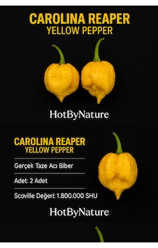 Carolina Reaper Yellow Pepper / 1.8 Milyon Scoville - Gerçek Taze Acı Biber