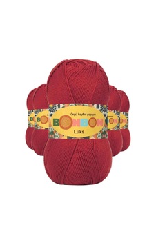 5 Adet Lüks Patik İpi Yünü Koyu Kırmızı 98676 - Bonbon Mudanis 5 Adet Lüks Patik İpi Yünü Koyu Kırmızı 98676 - Bonbon Mudanis