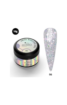 Momo Professional Ariel Builder Gel Nail Art İçin Protez Tırnak Jeli No.06 Şeffaf Holografik Pembe Lila Simli 10 Gr Momo Professional Ariel Builder Gel Nail Art İçin Protez Tırnak Jeli No.06 Şeffaf Holografik Pembe Lila Simli 10 Gr