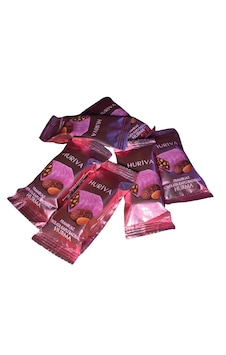 Huriva Frambuaz Çikolatalı Bademli Hurma Barı 500 G Huriva Frambuaz Çikolatalı Bademli Hurma Barı 500 G