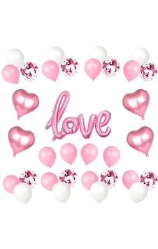 Pembe Love İmza Balonlu Sevgililer Günü Nişan Yıldönümü Bekarlığa Veda Kalp Balon Seti Açık Pembe Pembe Love İmza Balonlu Sevgililer Günü Nişan Yıldönümü Bekarlığa Veda Kalp Balon Seti Açık Pembe