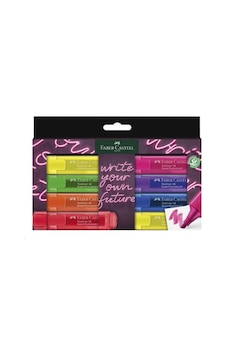 Faber Castell Fosforlu Kalem Textliner Şeffaf Gövde 8 Li 254601 Çok Renkli
