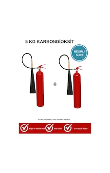 Kpr E-ticaret 5 Kg Co2 Karbondioksit Yangın Söndürme Tüpü + 2 Adet Kpr E-ticaret 5 Kg Co2 Karbondioksit Yangın Söndürme Tüpü + 2 Adet