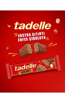 Tadelle Çikolatalı Gofret 28 Gr X 28 Adet Tadelle Çikolatalı Gofret 28 Gr X 28 Adet