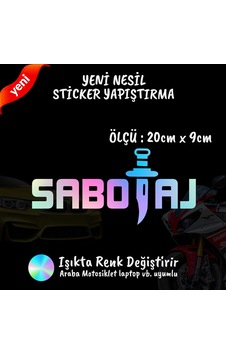 Sabotaj 2 Adet Hologram Sticker - Modifiye Etiket Yazı Sabotaj 2 Adet Hologram Sticker - Modifiye Etiket Yazı