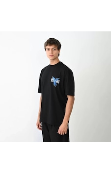 Modi Green Baskılı Unisex Günlük Stil Siyah Hip-hop Kültürü Rahat Kalıp Tişö Modi Green Baskılı Unisex Günlük Stil Siyah Hip-hop Kültürü Rahat Kalıp Tişö
