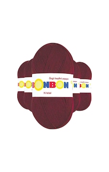 5 Adet Kristal El Örgü Lif İpi Bordo 98220 - Bonbon Mudanis 5 Adet Kristal El Örgü Lif İpi Bordo 98220 - Bonbon Mudanis