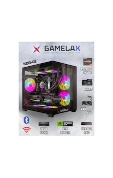 Gamelax Kor-01 Amd Ryzen5 7500f Rtx5060 Ti 8gb 16gb Ddr5 Ram 1tb M.2 Ssd 240mm Sıvı Soğutma Wi-fi Ma