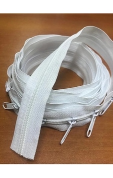 10 Metre Beyaz Fermuar 20 Başlık Tip5 10 Metre Beyaz Fermuar 20 Başlık Tip5