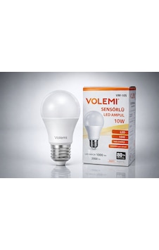 Volemi Vm-10s Sensörlü Led Ampul 10w 2000 Lümen E27 Duy 50000 Saat Ömür Enerji Tasarruflu Beyaz Işık Volemi Vm-10s Sensörlü Led Ampul 10w 2000 Lümen E27 Duy 50000 Saat Ömür Enerji Tasarruflu Beyaz Işık