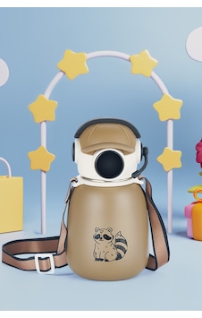 Gamer Kulaklıklı Pipetli Termos Su Matarası 500 Ml İçi Paslanmaz Çelik,pipetli Ve Askılı Şişe Kahverengi Gamer Kulaklıklı Pipetli Termos Su Matarası 500 Ml İçi Paslanmaz Çelik,pipetli Ve Askılı Şişe Kahverengi