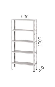 Galvaniz Raf 5 Katlı 930 310 2000mm-20931 Diğer