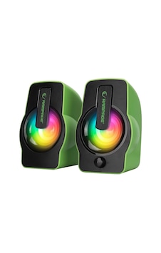 Yeşil - Rgb Işıklı 1+1 Hoparlör Speakaer Set Usb Kablo 2.0 Multimedya - 6w 5047 Yeşil - Rgb Işıklı 1+1 Hoparlör Speakaer Set Usb Kablo 2.0 Multimedya - 6w 5047