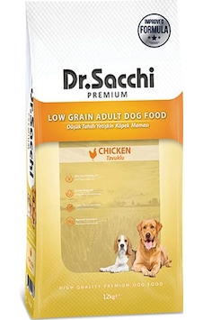 Dr. Sacchi Premium Tavuklu Düşük Tahıllı Yetişkin Köpek Maması 12 KG Dr. Sacchi Premium Tavuklu Düşük Tahıllı Yetişkin Köpek Maması 12 KG