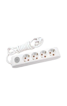 Viko 4'lü Anahtarlı Priz 3x1,5 mm Uzatma Beyaz 7 MT Viko 4'lü Anahtarlı Priz 3x1,5 mm Uzatma Beyaz 7 MT