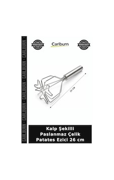 Özel Üretim Pratik Püre Mutfak Gereci Patates Ezici - Kalp Şekilli - Paslanmaz Çelik - 26 Cm Uzunluk Özel Üretim Pratik Püre Mutfak Gereci Patates Ezici - Kalp Şekilli - Paslanmaz Çelik - 26 Cm Uzunluk