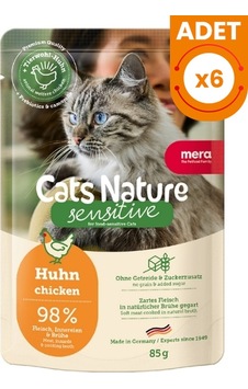 Mera Cats Nature Tavuklu Pouch Yetişkin Konserve Kedi Maması 85 Gr 6 Adet
