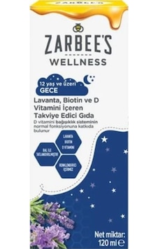 Zarbee S Wellness Lavanta Biotin ve D Vitamini Içeren Takviye Edici Gıda 120 ML Zarbee S Wellness Lavanta Biotin ve D Vitamini Içeren Takviye Edici Gıda 120 ML