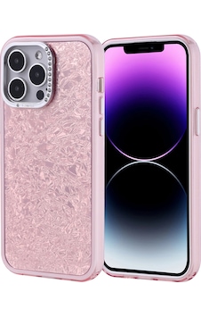 Apple Uyumlu iPhone 14 Pro Max Kılıf Taşlı Tasarımlı Zore Kapi Kapak Pembe