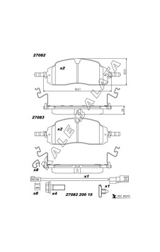 Kale 27082 200 15 Msh Kd20 Ön Fren Balatası Yenı Transıt Custom-vw Caravelle-transporter 23 2717802-7tg698151-ktpz312k021ac - Kale 27082 200 15 Msh Kd20 Ön Fren Balatası Yenı Transıt Custom-vw Caravelle-transporter 23 2717802-7tg698151-ktpz312k021ac -