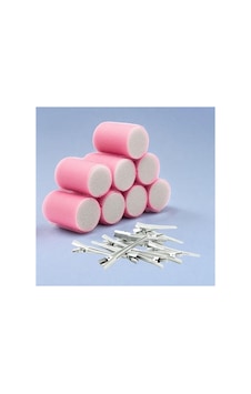 Pembe Cırtlı Sünger Bigudi Seti - 8'li, 4 Cm Çapında Açık Mavi Pembe Cırtlı Sünger Bigudi Seti - 8'li, 4 Cm Çapında Açık Mavi