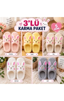 Moon Cloud Karma Peluş Terlik Pofuduk Sıcak Tutan Ev Terlik Çeyizlik - Hediyelik Zyn296 Tavşan Moon Cloud Karma Peluş Terlik Pofuduk Sıcak Tutan Ev Terlik Çeyizlik - Hediyelik Zyn296 Tavşan